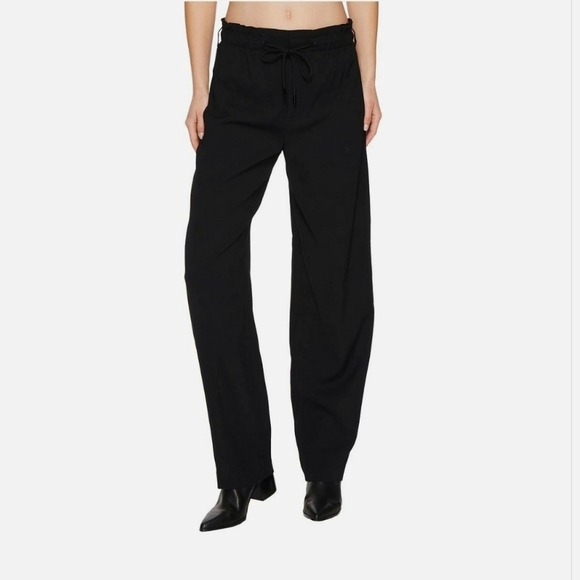 Vince Drawstring Trouser Pants Black 10